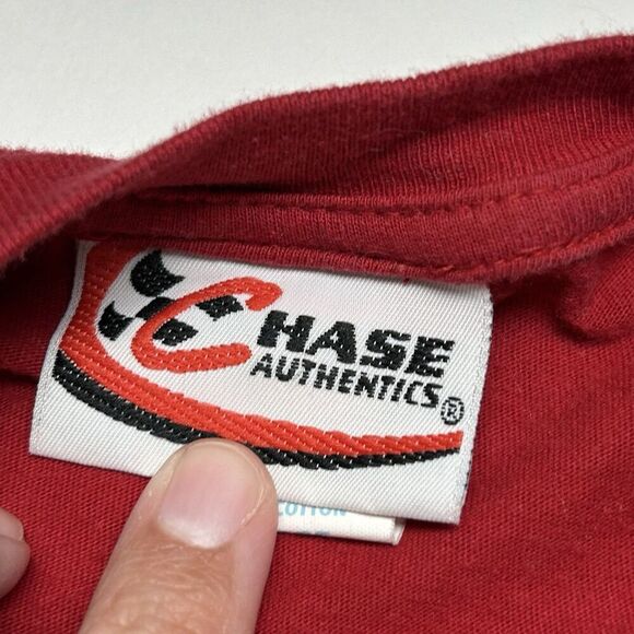 Vintage Nascar Elliot Sadler #19  Dodge Racing Red T-Shirt Double Sided Size L - Picture 3 of 7